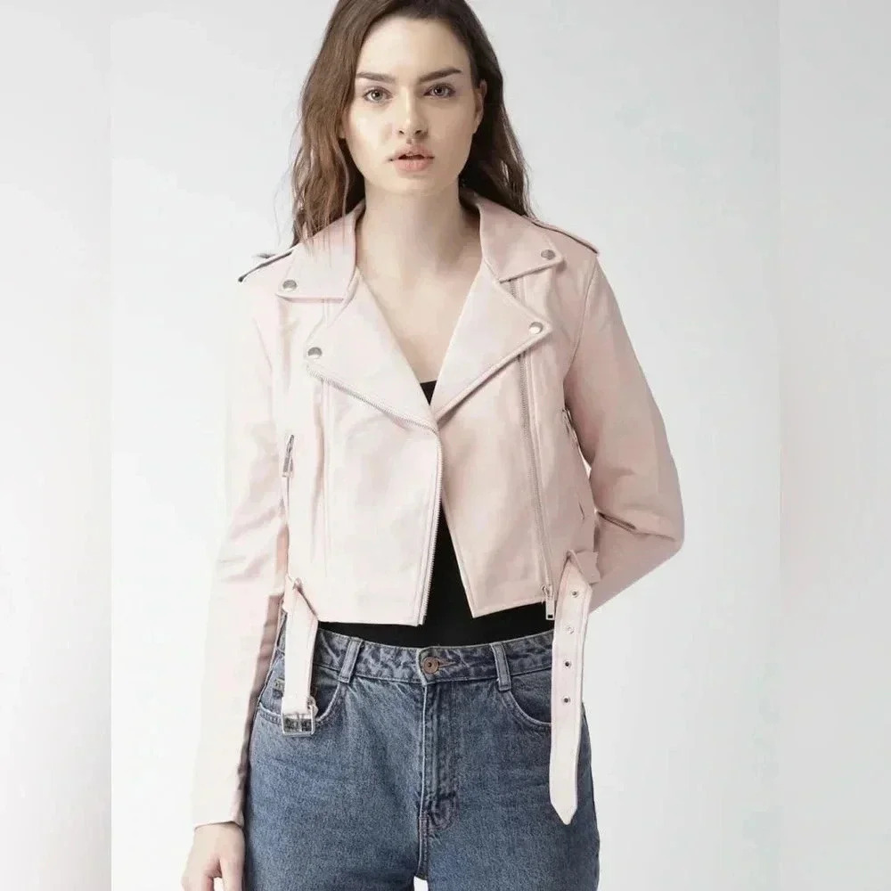 Forever 21 Moto Crop Faux Leather Jacket